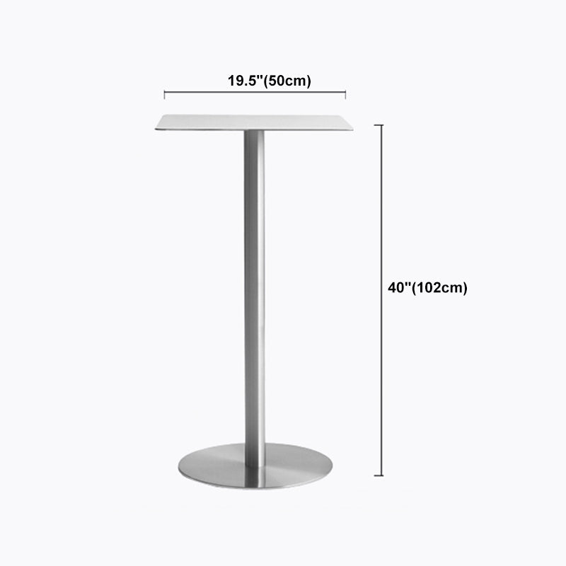 Industrial Round Bar Counter Table Metal Dining Table for Kitchen Clearhalo 'Bar Furniture' 'Bar Tables' 'bar_tables' 'furn' 'furn_bar_tables' 'Furniture' 'furniture_bar_tables' 'Kitchen & Dining Furniture' 4779892