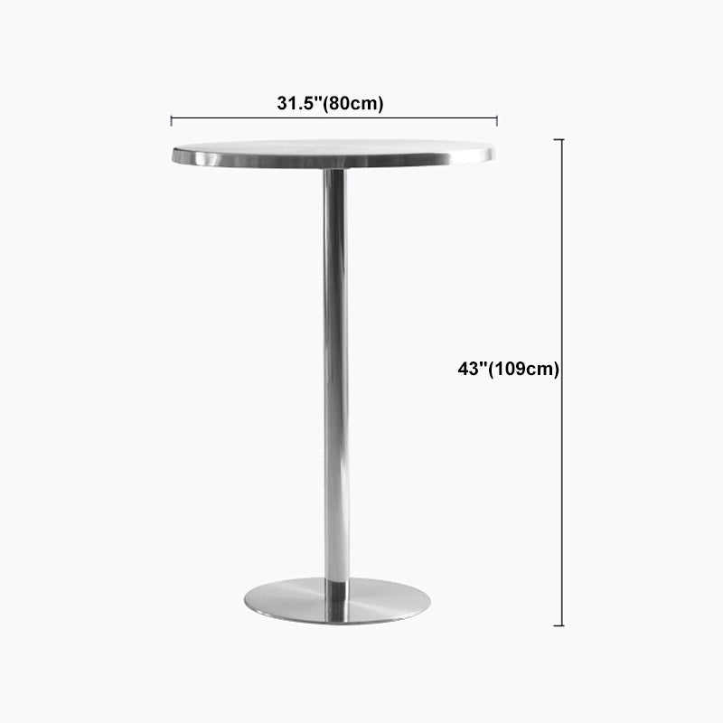 Industrial Round Bar Counter Table Metal Dining Table for Kitchen Clearhalo 'Bar Furniture' 'Bar Tables' 'bar_tables' 'furn' 'furn_bar_tables' 'Furniture' 'furniture_bar_tables' 'Kitchen & Dining Furniture' 4779893