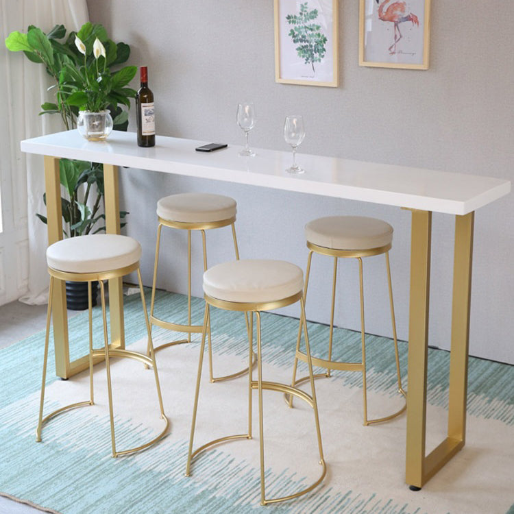 Rectangle Bar Dining Table Traditional Luxury Bar Table with Sled Base 47.2"L x 15.7"W x 41.3"H Without Chairs Clearhalo 'Bar Furniture' 'Bar Tables' 'bar_tables' 'furn' 'furn_bar_tables' 'Furniture' 'furniture_bar_tables' 'Kitchen & Dining Furniture' 4779898