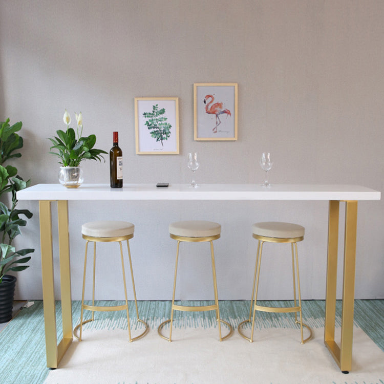 Rectangle Bar Dining Table Traditional Luxury Bar Table with Sled Base Clearhalo 'Bar Furniture' 'Bar Tables' 'bar_tables' 'furn' 'furn_bar_tables' 'Furniture' 'furniture_bar_tables' 'Kitchen & Dining Furniture' 4779902