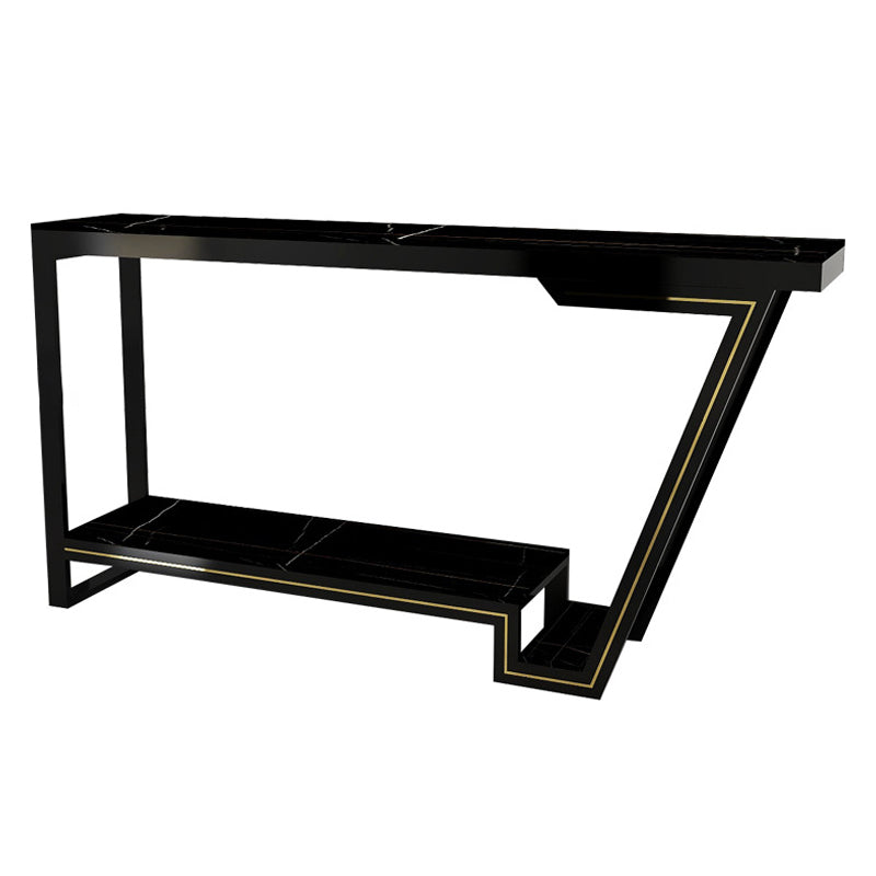 Nordic Glam Rectangle Bar Counter Table Sintered Stone Dining Table for Home Clearhalo 'Bar Furniture' 'Bar Tables' 'bar_tables' 'furn' 'furn_bar_tables' 'Furniture' 'furniture_bar_tables' 'Kitchen & Dining Furniture' 4779917