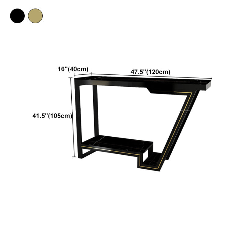 Nordic Glam Rectangle Bar Counter Table Sintered Stone Dining Table for Home Clearhalo 'Bar Furniture' 'Bar Tables' 'bar_tables' 'furn' 'furn_bar_tables' 'Furniture' 'furniture_bar_tables' 'Kitchen & Dining Furniture' 4779921