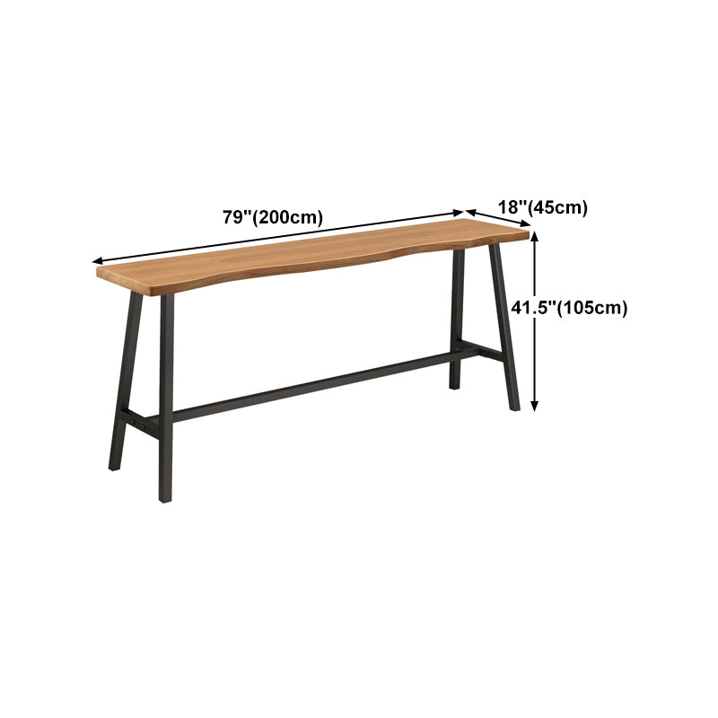 Rectangle Wood Bar Table Contemporary Bar Table with Trestle Base Clearhalo 'Bar Furniture' 'Bar Tables' 'bar_tables' 'furn' 'furn_bar_tables' 'Furniture' 'furniture_bar_tables' 'Kitchen & Dining Furniture' 4779954