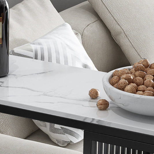 Modern Rectangle Bar Counter Table Sintered Stone Dining Table with Metal Legs Clearhalo 'Bar Furniture' 'Bar Tables' 'bar_tables' 'furn' 'furn_bar_tables' 'Furniture' 'furniture_bar_tables' 'Kitchen & Dining Furniture' 4779966