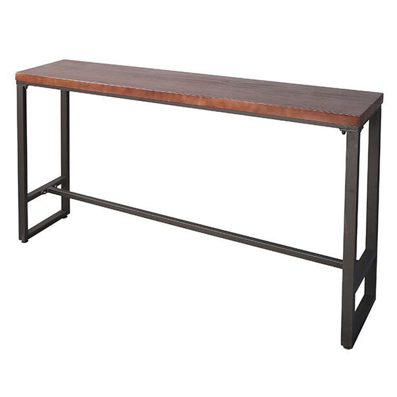 Industrial Rectangle Bar Counter Table Wooden Dining Table for Kitchen 78.7"L x 15.7"W x 41.3"H Without Chairs Clearhalo 'Bar Furniture' 'Bar Tables' 'bar_tables' 'furn' 'furn_bar_tables' 'Furniture' 'furniture_bar_tables' 'Kitchen & Dining Furniture' 4779978