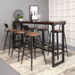 Industrial Rectangle Bar Counter Table Wooden Dining Table for Kitchen Clearhalo 'Bar Furniture' 'Bar Tables' 'bar_tables' 'furn' 'furn_bar_tables' 'Furniture' 'furniture_bar_tables' 'Kitchen & Dining Furniture' 4779982