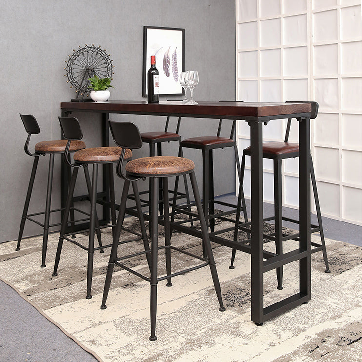 Industrial Rectangle Bar Counter Table Wooden Dining Table for Kitchen Clearhalo 'Bar Furniture' 'Bar Tables' 'bar_tables' 'furn' 'furn_bar_tables' 'Furniture' 'furniture_bar_tables' 'Kitchen & Dining Furniture' 4779982