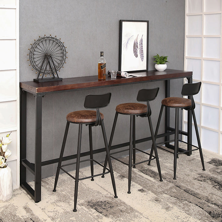 Industrial Rectangle Bar Counter Table Wooden Dining Table for Kitchen Clearhalo 'Bar Furniture' 'Bar Tables' 'bar_tables' 'furn' 'furn_bar_tables' 'Furniture' 'furniture_bar_tables' 'Kitchen & Dining Furniture' 4779984