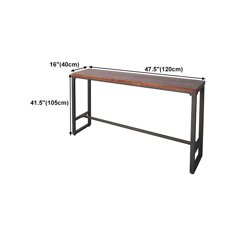 Industrial Rectangle Bar Counter Table Wooden Dining Table for Kitchen Clearhalo 'Bar Furniture' 'Bar Tables' 'bar_tables' 'furn' 'furn_bar_tables' 'Furniture' 'furniture_bar_tables' 'Kitchen & Dining Furniture' 4779985