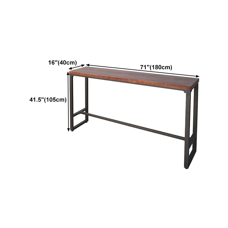Industrial Rectangle Bar Counter Table Wooden Dining Table for Kitchen Clearhalo 'Bar Furniture' 'Bar Tables' 'bar_tables' 'furn' 'furn_bar_tables' 'Furniture' 'furniture_bar_tables' 'Kitchen & Dining Furniture' 4779988