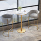 Scandinavian Bar and Counter Stool Low Back Stool with Pedestal Base in Gold Clearhalo 'Bar Furniture' 'Bar Stools' 'bar_stools' 'furn' 'furn_bar_stools' 'Furniture' 'furniture_bar_stools' 'Kitchen & Dining Furniture' 4780006