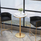 Scandinavian Bar and Counter Stool Low Back Stool with Pedestal Base in Gold Clearhalo 'Bar Furniture' 'Bar Stools' 'bar_stools' 'furn' 'furn_bar_stools' 'Furniture' 'furniture_bar_stools' 'Kitchen & Dining Furniture' 4780015
