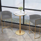 Scandinavian Bar and Counter Stool Low Back Stool with Pedestal Base in Gold Clearhalo 'Bar Furniture' 'Bar Stools' 'bar_stools' 'furn' 'furn_bar_stools' 'Furniture' 'furniture_bar_stools' 'Kitchen & Dining Furniture' 4780028