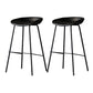 Scandinavian Metal Kitchen Dining Room Armless Stool Low Back Bar Stool Black 2 Piece Set Clearhalo 'Bar Furniture' 'Bar Stools' 'bar_stools' 'furn' 'furn_bar_stools' 'Furniture' 'furniture_bar_stools' 'Kitchen & Dining Furniture' 4780038
