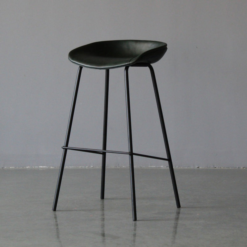 Scandinavian Metal Kitchen Dining Room Armless Stool Low Back Bar Stool Clearhalo 'Bar Furniture' 'Bar Stools' 'bar_stools' 'furn' 'furn_bar_stools' 'Furniture' 'furniture_bar_stools' 'Kitchen & Dining Furniture' 4780043