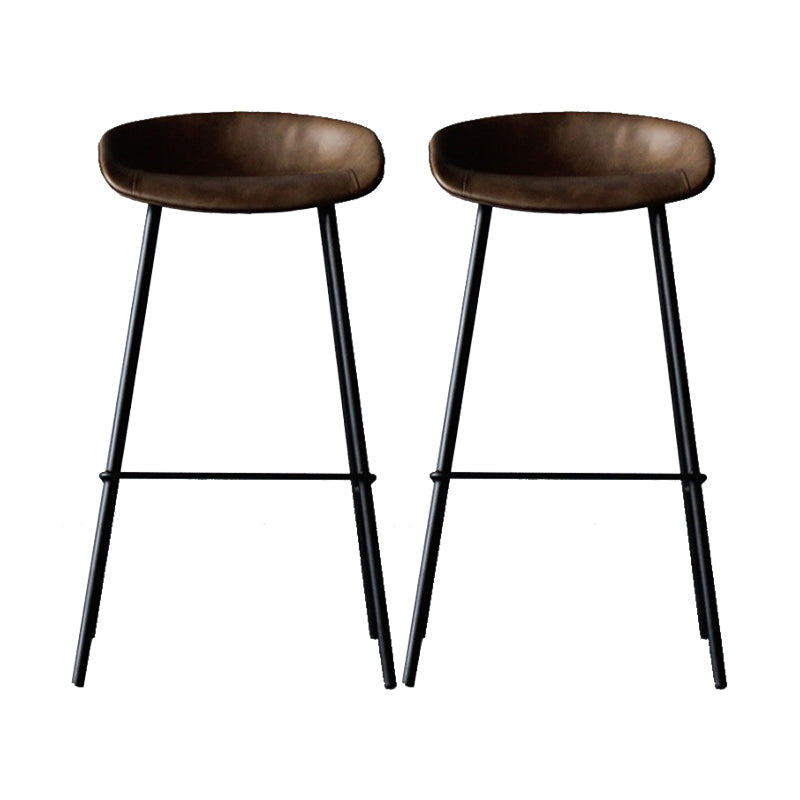 Scandinavian Metal Kitchen Dining Room Armless Stool Low Back Bar Stool Coffee 2 Piece Set Clearhalo 'Bar Furniture' 'Bar Stools' 'bar_stools' 'furn' 'furn_bar_stools' 'Furniture' 'furniture_bar_stools' 'Kitchen & Dining Furniture' 4780044