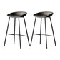 Scandinavian Metal Kitchen Dining Room Armless Stool Low Back Bar Stool Grey 2 Piece Set Clearhalo 'Bar Furniture' 'Bar Stools' 'bar_stools' 'furn' 'furn_bar_stools' 'Furniture' 'furniture_bar_stools' 'Kitchen & Dining Furniture' 4780050