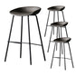 Scandinavian Metal Kitchen Dining Room Armless Stool Low Back Bar Stool Grey 4 Piece Set Clearhalo 'Bar Furniture' 'Bar Stools' 'bar_stools' 'furn' 'furn_bar_stools' 'Furniture' 'furniture_bar_stools' 'Kitchen & Dining Furniture' 4780051