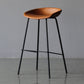 Scandinavian Metal Kitchen Dining Room Armless Stool Low Back Bar Stool Brown 1 Piece Clearhalo 'Bar Furniture' 'Bar Stools' 'bar_stools' 'furn' 'furn_bar_stools' 'Furniture' 'furniture_bar_stools' 'Kitchen & Dining Furniture' 4780052