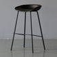 Scandinavian Metal Kitchen Dining Room Armless Stool Low Back Bar Stool Gloss Black 1 Piece Clearhalo 'Bar Furniture' 'Bar Stools' 'bar_stools' 'furn' 'furn_bar_stools' 'Furniture' 'furniture_bar_stools' 'Kitchen & Dining Furniture' 4780055