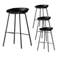 Scandinavian Metal Kitchen Dining Room Armless Stool Low Back Bar Stool Gloss Black 4 Piece Set Clearhalo 'Bar Furniture' 'Bar Stools' 'bar_stools' 'furn' 'furn_bar_stools' 'Furniture' 'furniture_bar_stools' 'Kitchen & Dining Furniture' 4780057
