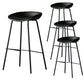 Scandinavian Metal Kitchen Dining Room Armless Stool Low Back Bar Stool Blackish Green 4 Piece Set Clearhalo 'Bar Furniture' 'Bar Stools' 'bar_stools' 'furn' 'furn_bar_stools' 'Furniture' 'furniture_bar_stools' 'Kitchen & Dining Furniture' 4780060