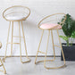 Glam Metal Bar and Counter Stool Low Back Stool with Gold Sled Base Clearhalo 'Bar Furniture' 'Bar Stools' 'bar_stools' 'furn' 'furn_bar_stools' 'Furniture' 'furniture_bar_stools' 'Kitchen & Dining Furniture' 4780070