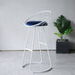 Glam Metal Bar and Counter Stool Low Back Stool with Gold Sled Base White 1 Piece Clearhalo 'Bar Furniture' 'Bar Stools' 'bar_stools' 'furn' 'furn_bar_stools' 'Furniture' 'furniture_bar_stools' 'Kitchen & Dining Furniture' 4780072
