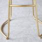 Glam Metal Bar and Counter Stool Low Back Stool with Gold Sled Base Clearhalo 'Bar Furniture' 'Bar Stools' 'bar_stools' 'furn' 'furn_bar_stools' 'Furniture' 'furniture_bar_stools' 'Kitchen & Dining Furniture' 4780076