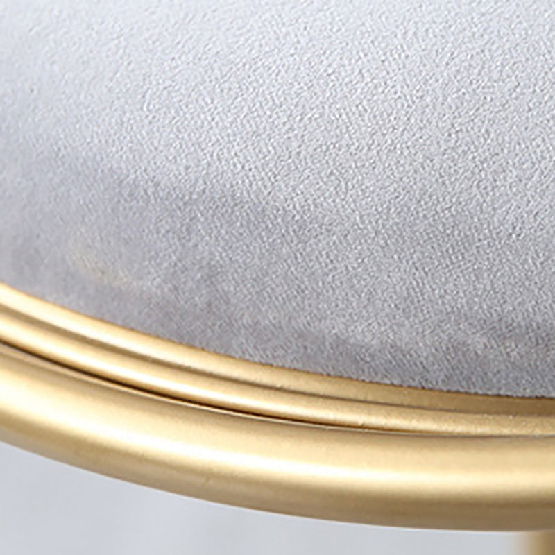 Glam Metal Bar and Counter Stool Low Back Stool with Gold Sled Base Clearhalo 'Bar Furniture' 'Bar Stools' 'bar_stools' 'furn' 'furn_bar_stools' 'Furniture' 'furniture_bar_stools' 'Kitchen & Dining Furniture' 4780079
