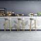 Glam Metal Bar and Counter Stool Low Back Stool with 4 Legs in Gold Clearhalo 'Bar Furniture' 'Bar Stools' 'bar_stools' 'furn' 'furn_bar_stools' 'Furniture' 'furniture_bar_stools' 'Kitchen & Dining Furniture' 4780090
