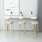Glam Metal Bar and Counter Stool Low Back Stool with 4 Legs in Gold Clearhalo 'Bar Furniture' 'Bar Stools' 'bar_stools' 'furn' 'furn_bar_stools' 'Furniture' 'furniture_bar_stools' 'Kitchen & Dining Furniture' 4780092