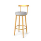 Glam Metal Bar and Counter Stool Low Back Stool with 4 Legs in Gold Clearhalo 'Bar Furniture' 'Bar Stools' 'bar_stools' 'furn' 'furn_bar_stools' 'Furniture' 'furniture_bar_stools' 'Kitchen & Dining Furniture' 4780095