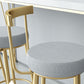 Glam Metal Bar and Counter Stool Low Back Stool with 4 Legs in Gold Clearhalo 'Bar Furniture' 'Bar Stools' 'bar_stools' 'furn' 'furn_bar_stools' 'Furniture' 'furniture_bar_stools' 'Kitchen & Dining Furniture' 4780100