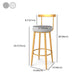 Glam Metal Bar and Counter Stool Low Back Stool with 4 Legs in Gold Clearhalo 'Bar Furniture' 'Bar Stools' 'bar_stools' 'furn' 'furn_bar_stools' 'Furniture' 'furniture_bar_stools' 'Kitchen & Dining Furniture' 4780105
