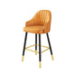 Contemporary Metal Kitchen Dining Room Arm Stool Low Back Bar Stool Orange 1 Piece Clearhalo 'Bar Furniture' 'Bar Stools' 'bar_stools' 'Furniture' 'furniture_bar_stools' 'Kitchen & Dining Furniture' 4780159