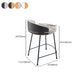 Contemporary Bar and Counter Stool Low Back Stool with 4 Legs in Black Clearhalo 'Bar Furniture' 'Bar Stools' 'bar_stools' 'furn' 'furn_bar_stools' 'Furniture' 'furniture_bar_stools' 'Kitchen & Dining Furniture' 4780195