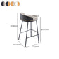 Contemporary Bar and Counter Stool Low Back Stool with 4 Legs in Black Clearhalo 'Bar Furniture' 'Bar Stools' 'bar_stools' 'furn' 'furn_bar_stools' 'Furniture' 'furniture_bar_stools' 'Kitchen & Dining Furniture' 4780196