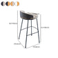 Contemporary Bar and Counter Stool Low Back Stool with 4 Legs in Black Clearhalo 'Bar Furniture' 'Bar Stools' 'bar_stools' 'furn' 'furn_bar_stools' 'Furniture' 'furniture_bar_stools' 'Kitchen & Dining Furniture' 4780197