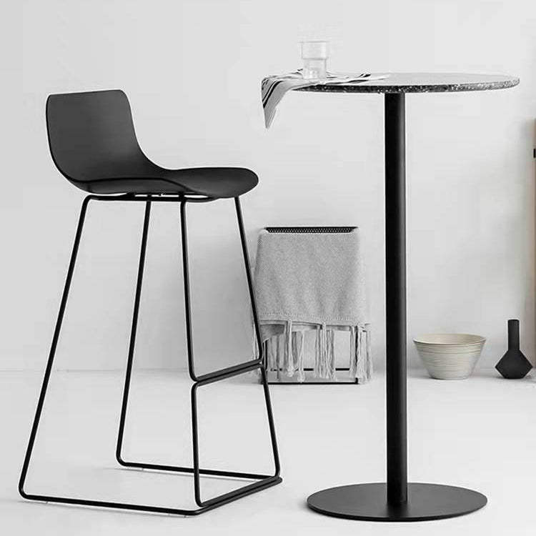 Modern Style Bar-stool Plastic Counter Bar Stool with Metal Legs for Restaurant Clearhalo 'Bar Furniture' 'Bar Stools' 'bar_stools' 'furn' 'furn_bar_stools' 'Furniture' 'furniture_bar_stools' 'Kitchen & Dining Furniture' 4780200