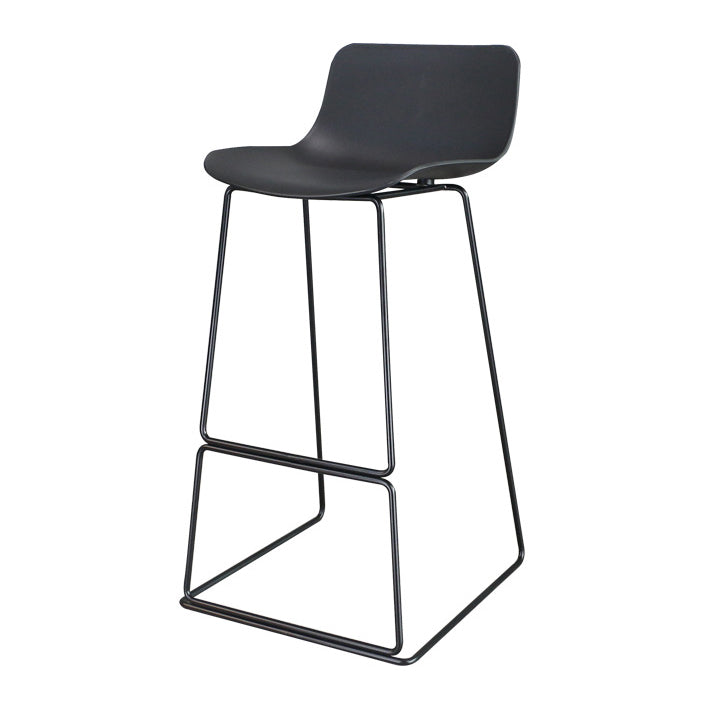 Modern Style Bar-stool Plastic Counter Bar Stool with Metal Legs for Restaurant Clearhalo 'Bar Furniture' 'Bar Stools' 'bar_stools' 'furn' 'furn_bar_stools' 'Furniture' 'furniture_bar_stools' 'Kitchen & Dining Furniture' 4780204