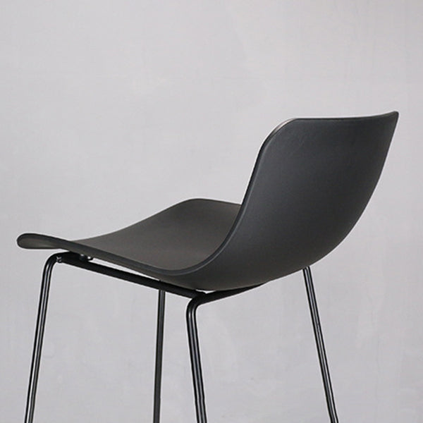 Modern Style Bar-stool Plastic Counter Bar Stool with Metal Legs for Restaurant Clearhalo 'Bar Furniture' 'Bar Stools' 'bar_stools' 'furn' 'furn_bar_stools' 'Furniture' 'furniture_bar_stools' 'Kitchen & Dining Furniture' 4780206