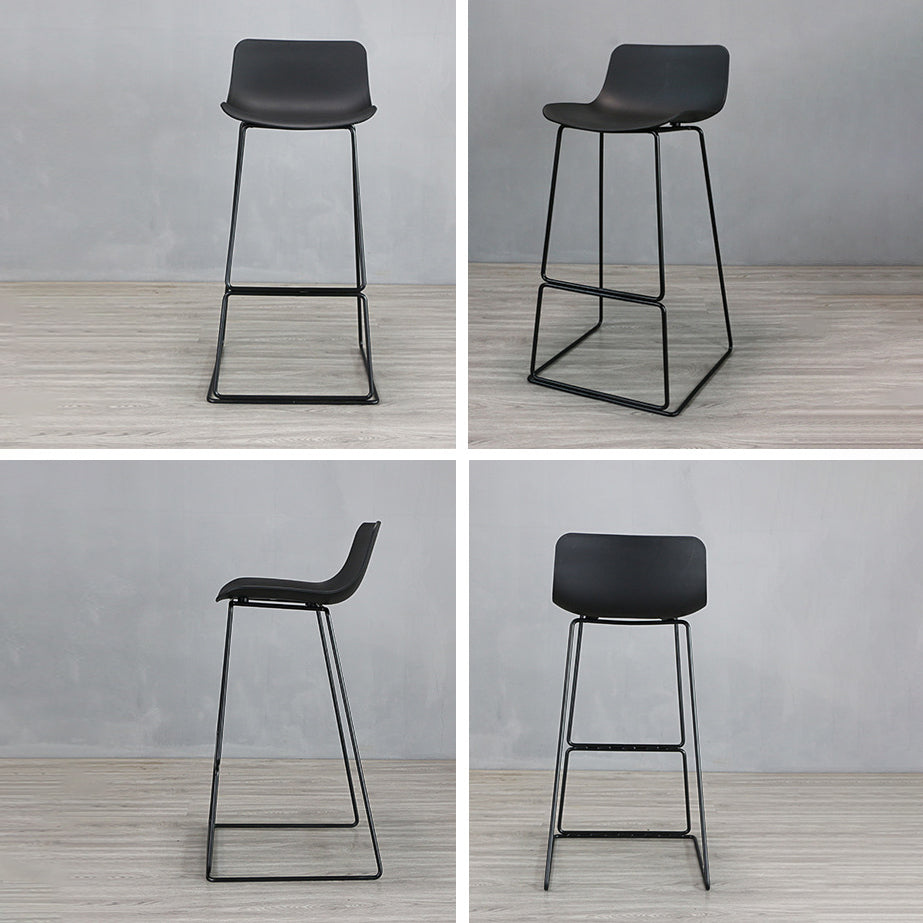 Modern Style Bar-stool Plastic Counter Bar Stool with Metal Legs for Restaurant Clearhalo 'Bar Furniture' 'Bar Stools' 'bar_stools' 'furn' 'furn_bar_stools' 'Furniture' 'furniture_bar_stools' 'Kitchen & Dining Furniture' 4780208