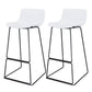 Modern Style Bar-stool Plastic Counter Bar Stool with Metal Legs for Restaurant White-Black 2 Piece Set Clearhalo 'Bar Furniture' 'Bar Stools' 'bar_stools' 'furn' 'furn_bar_stools' 'Furniture' 'furniture_bar_stools' 'Kitchen & Dining Furniture' 4780213