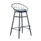 Glam Metal Bar and Counter Stool Round Low Back Stool with 4 Legs Clearhalo 'Bar Furniture' 'Bar Stools' 'bar_stools' 'furn' 'furn_bar_stools' 'Furniture' 'furniture_bar_stools' 'Kitchen & Dining Furniture' 4780225