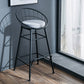 Glam Metal Bar and Counter Stool Round Low Back Stool with 4 Legs Clearhalo 'Bar Furniture' 'Bar Stools' 'bar_stools' 'furn' 'furn_bar_stools' 'Furniture' 'furniture_bar_stools' 'Kitchen & Dining Furniture' 4780232