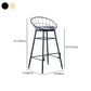 Glam Metal Bar and Counter Stool Round Low Back Stool with 4 Legs Clearhalo 'Bar Furniture' 'Bar Stools' 'bar_stools' 'furn' 'furn_bar_stools' 'Furniture' 'furniture_bar_stools' 'Kitchen & Dining Furniture' 4780239