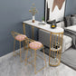 Glam Metal Bar and Counter Stool Low Back Stool with Sled Base Clearhalo 'Bar Furniture' 'Bar Stools' 'bar_stools' 'furn' 'furn_bar_stools' 'Furniture' 'furniture_bar_stools' 'Kitchen & Dining Furniture' 4780247