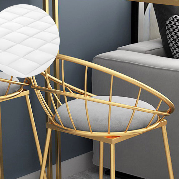 Glam Metal Bar and Counter Stool Low Back Stool with Sled Base Clearhalo 'Bar Furniture' 'Bar Stools' 'bar_stools' 'furn' 'furn_bar_stools' 'Furniture' 'furniture_bar_stools' 'Kitchen & Dining Furniture' 4780250