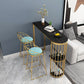 Glam Metal Bar and Counter Stool Low Back Stool with Sled Base Clearhalo 'Bar Furniture' 'Bar Stools' 'bar_stools' 'furn' 'furn_bar_stools' 'Furniture' 'furniture_bar_stools' 'Kitchen & Dining Furniture' 4780253